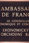 Deska pro francouzskou ambasádu - bronz, 80 x 60 cm