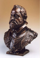 Busta císaře Rudolfa II (Adrien de Vries) - bronz, výška 55 cm