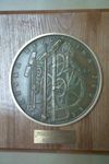 Návrh pamětní mince k šestistému výročí Staroměstského orloje (autor - M. Dašek) - bronz, průměr 20 cm