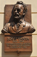 Pamětní deska věnovaná Josefu Fantovi (autor - Z. Preclík) - bronz, 60 x 86 cm