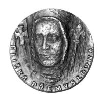 Eliška Přemyslovna (autor - M. Vitanovský) - bronz, průměr 15 cm
